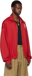 WILLY CHAVARRIA Red Embroidered Track Jacket