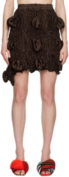 Feben Brown Twist Sky Miniskirt