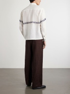 Kartik Research - Embroidered Linen Shirt - Neutrals