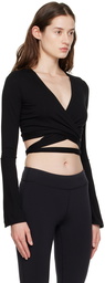 Norba Black Wrap Top