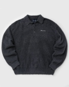 Thisisneverthat SCT-Logo Shaggy Knit Polo Grey Men