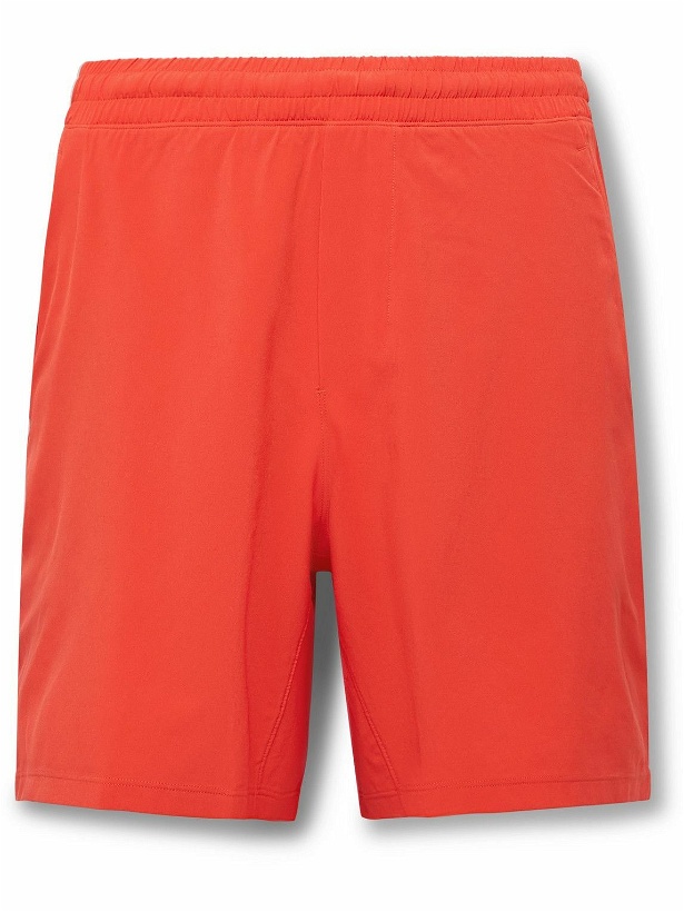 Photo: Lululemon - Pace Breaker 7 Straight-Leg Recycled Swift™ Drawstring Shorts - Orange