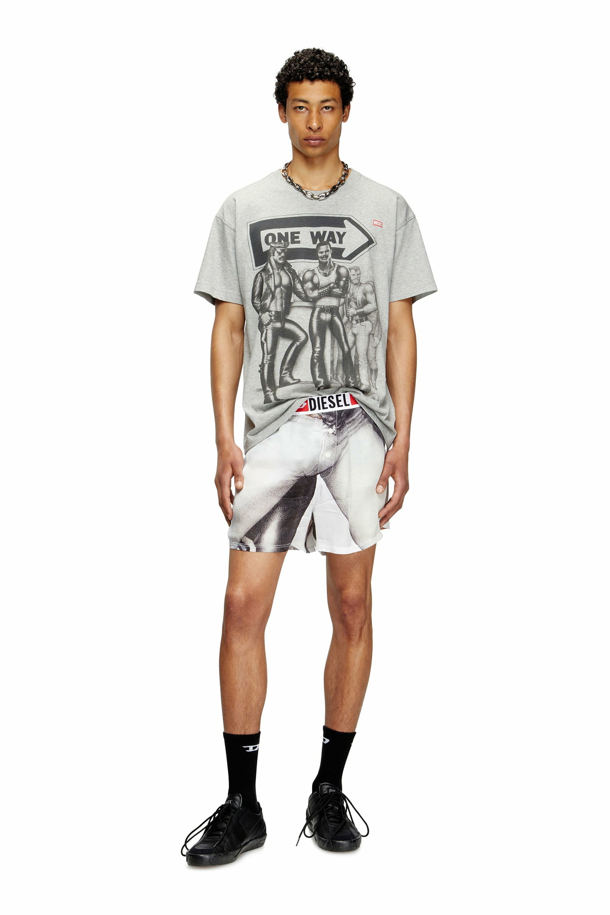 Diesel T-shirt with graphic print - T-Shirts - Unisex - Grey
