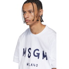 MSGM White Artist Logo T-Shirt