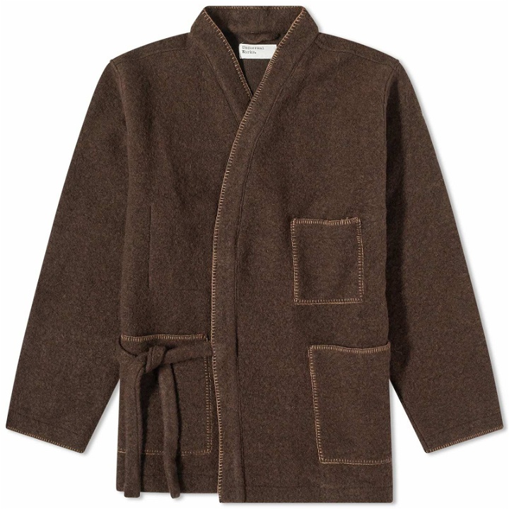 Photo: Universal Works Men's Blanket Stitch Kyoto Work Jacket in Brown