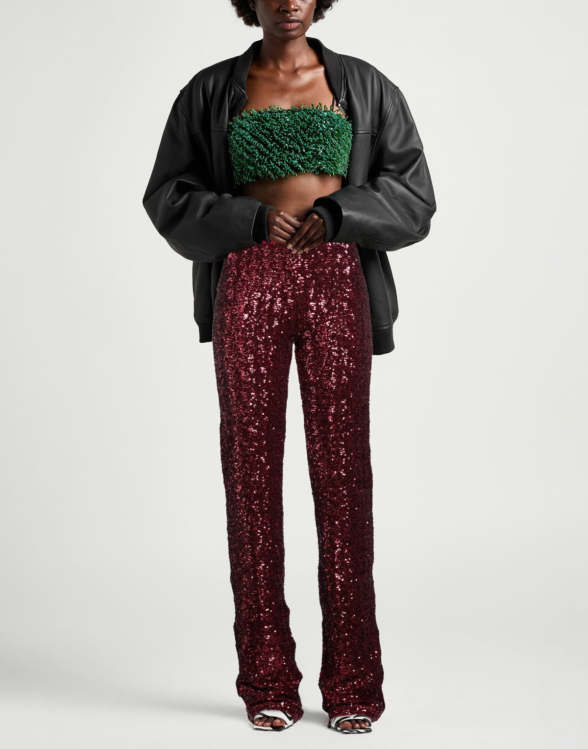 Chiara Boni La Petite Robe Womens Pants Burgundy