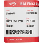 Balenciaga White & Red Passport Boarding Wallet