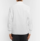 Brunello Cucinelli - Button-Down Collar Woven Cotton Shirt - White