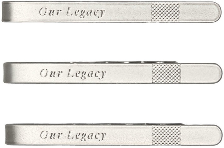 Photo: Our Legacy SSENSE Exclusive Three-Pack Silver Engraved Tie Bar