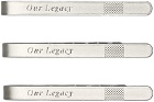 Our Legacy SSENSE Exclusive Three-Pack Silver Engraved Tie Bar