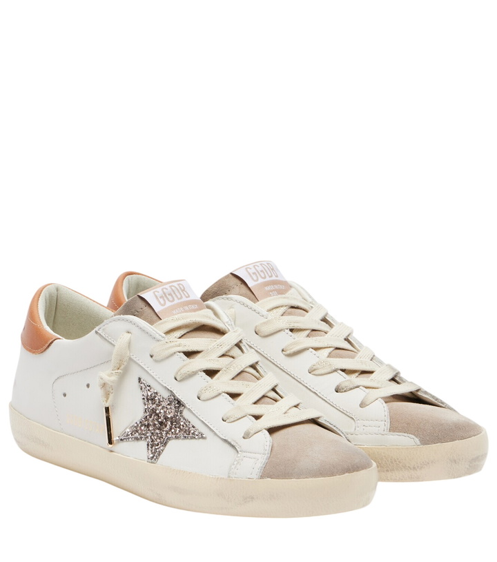 Photo: Golden Goose Super-Star glitter leather sneakers