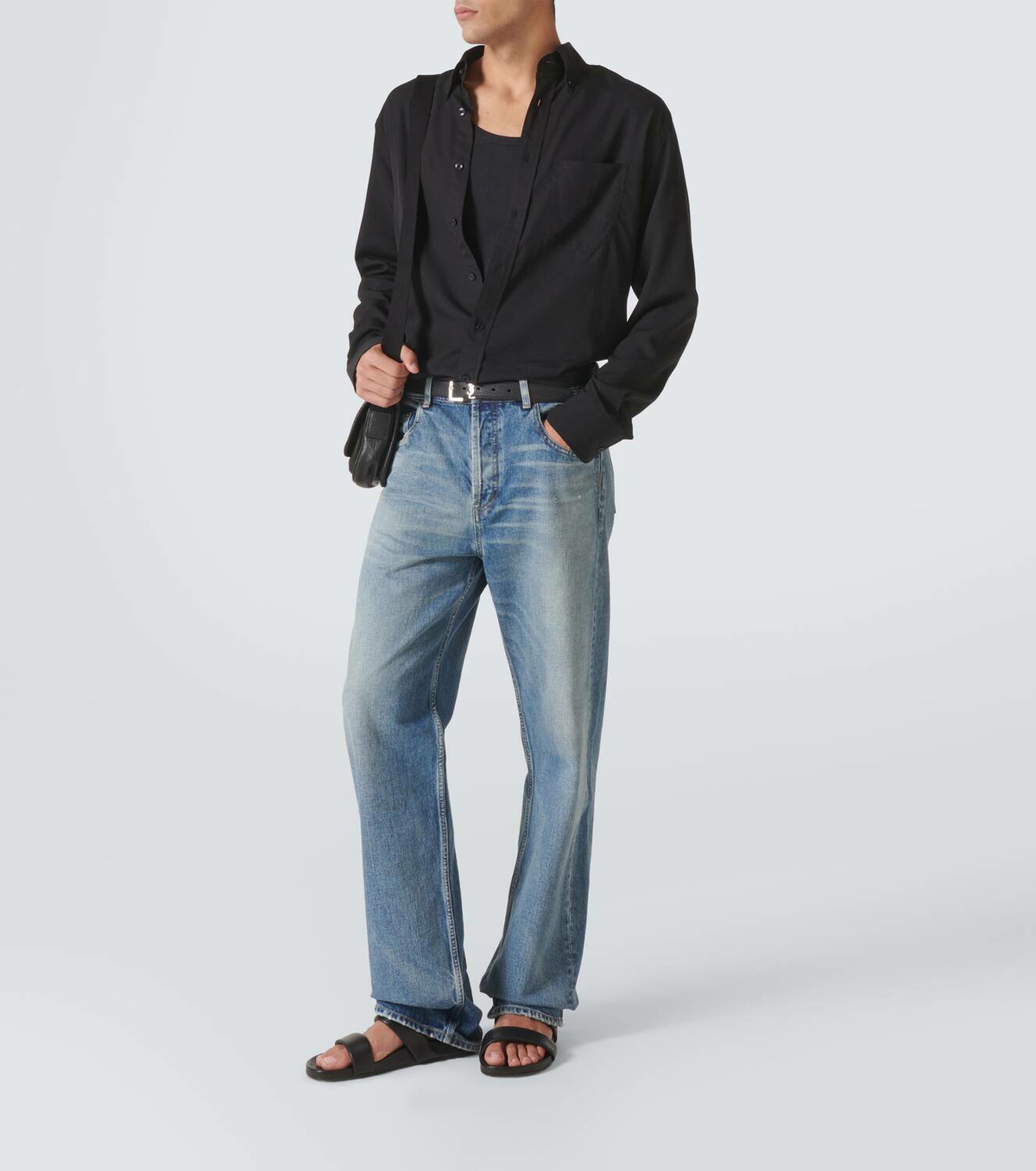 Saint Laurent Nichols leather sandals