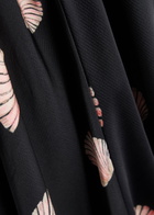 Forte_forte Shell-print Satin Maxi Dress Black