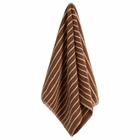 Tekla Fabrics Organic Terry Hand Towel in Rust Stripes 