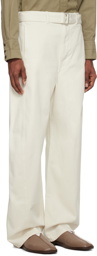 LEMAIRE White Twisted Belted Jeans