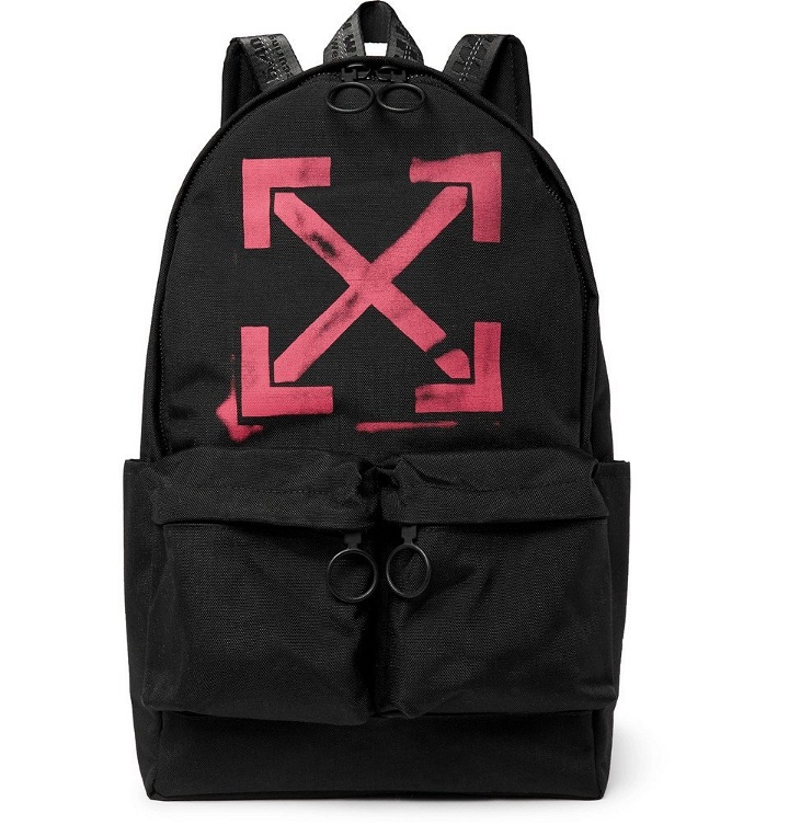 Photo: Off-White - Logo-Print Canvas Backpack - Men - Black