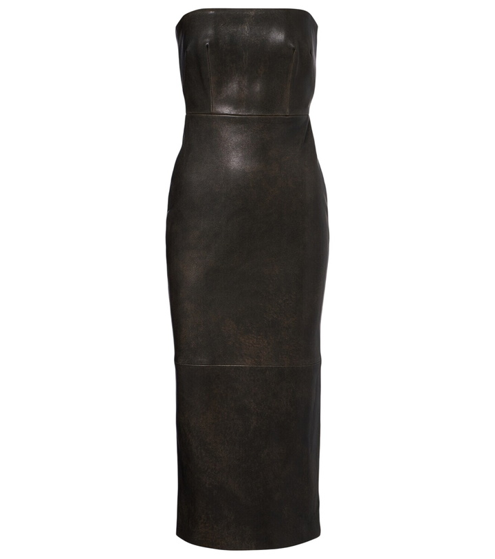 Photo: Alex Perry Leather midi dress