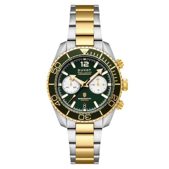 Photo: Duxot Tiburon Chronograph Quartz Green Dial Mens Watch DX-2062-55