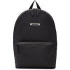 Essentials Black Coated Logo Backpack