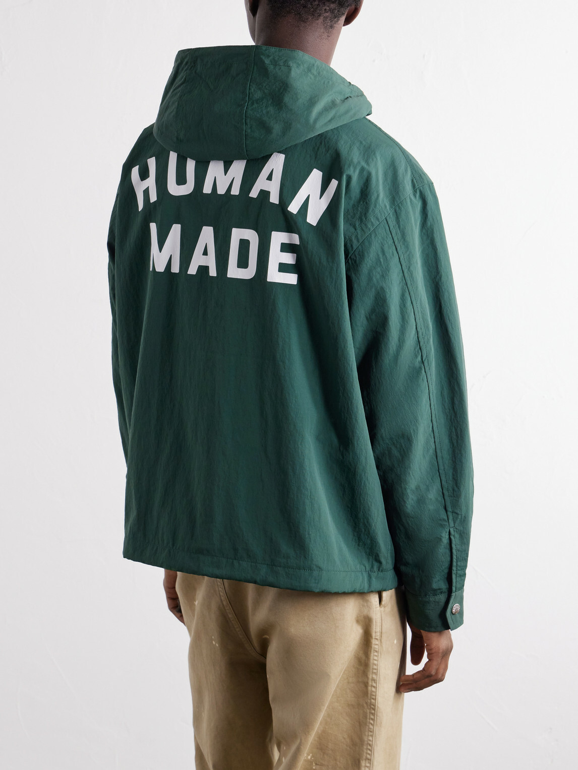 Human Made - Multi-Zip Logo-Detailed Hooded Shell Jacket - Green