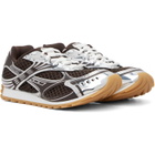 Bottega Veneta Brown & Silver Orbit Sneakers
