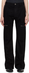 Ludovic de Saint Sernin Black Eleanor Denim Cargo Pants
