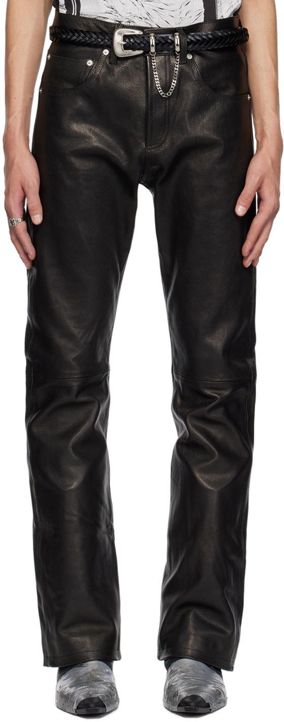 Enfants Riches Déprimés Black Flared Leather Pants Enfants Riches Deprimes