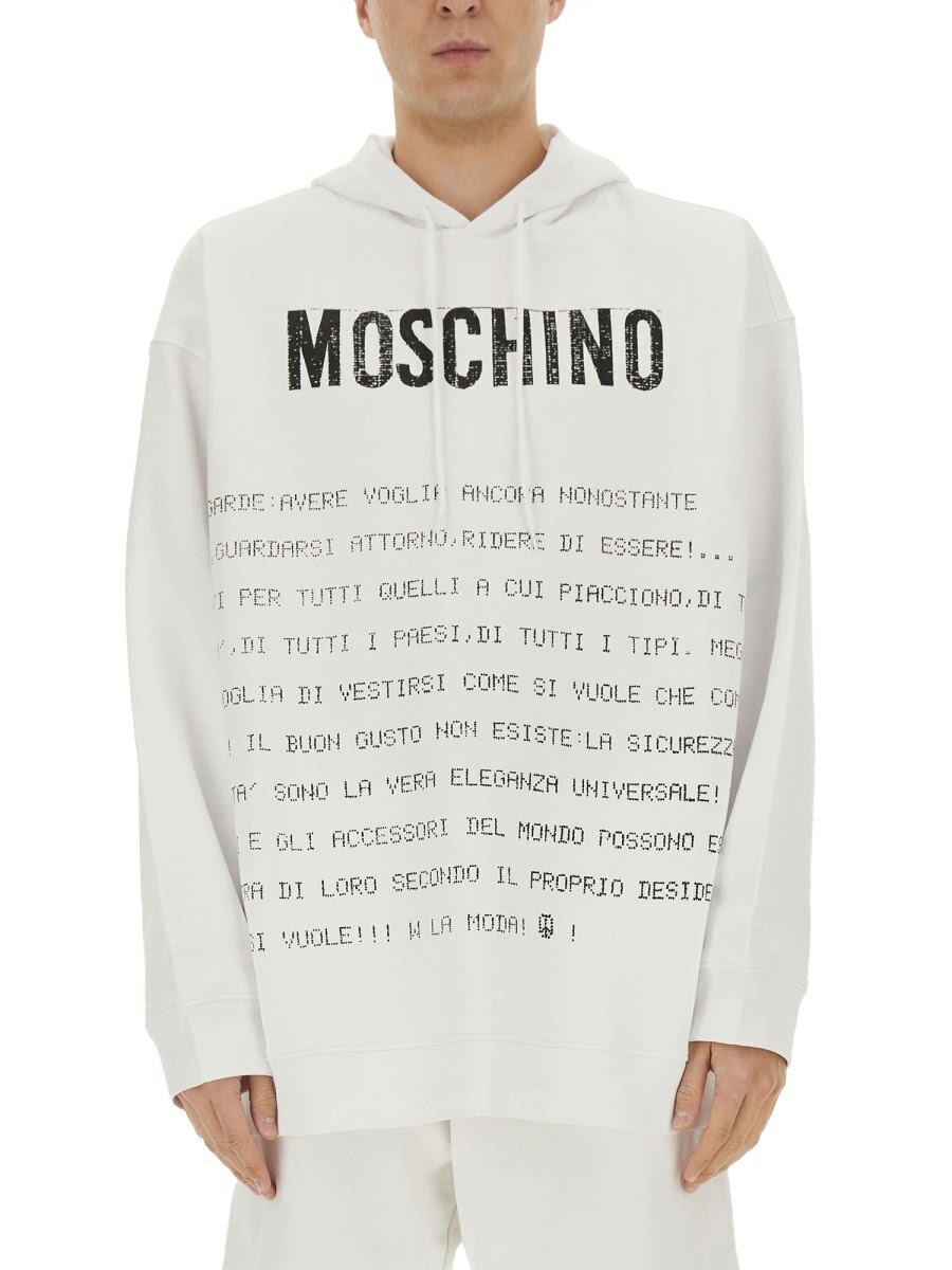 Moschino Black Double Question Mark Hoodie Moschino