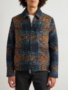 NN07 - Gael 80267 Wool-Blend Jacquard Jacket - Blue
