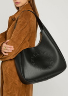 Stella Mccartney Logo Large Faux Leather Shoulder bag - Black - One Size