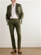 Boglioli - Straight-Leg Linen-Twill Suit Trousers - Green
