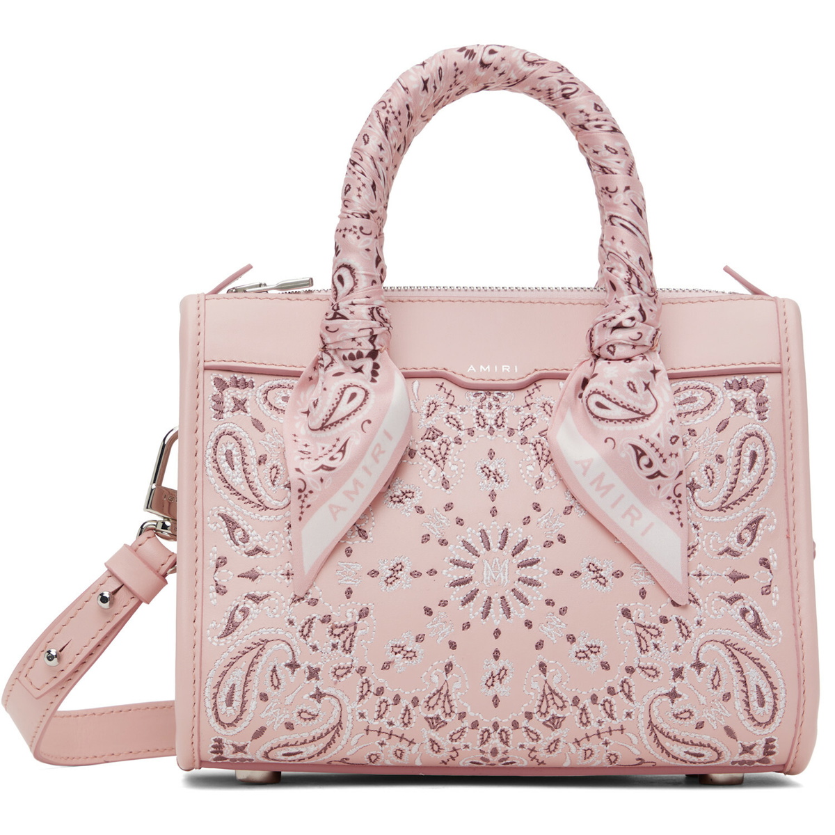 AMIRI Women's Bandana Micro Triangle Bag in Pink Amiri