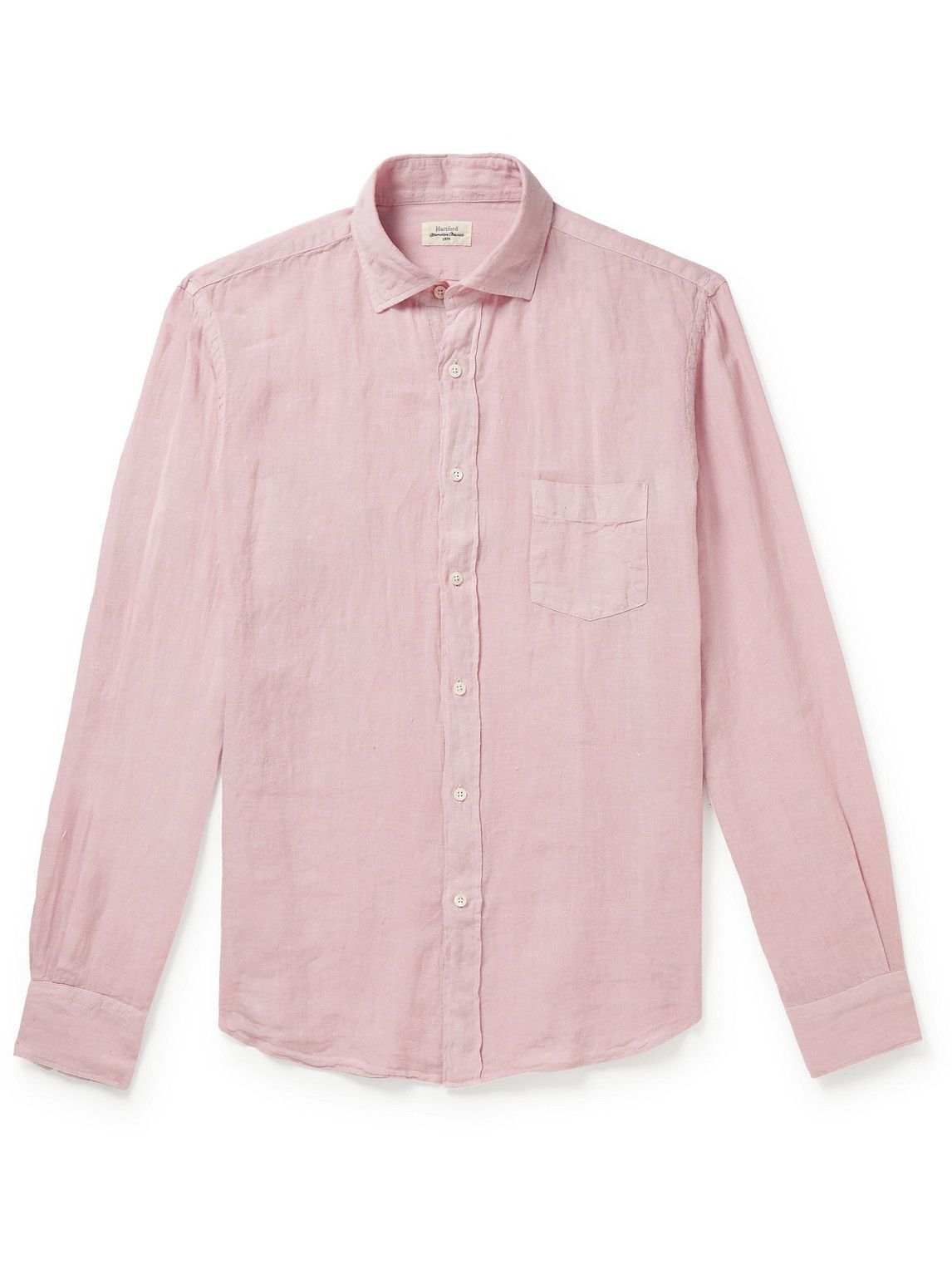 Hartford - Paul Pat Linen Shirt - Pink Hartford