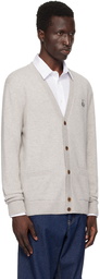 Maison Kitsuné Gray Bold Fox Head Cardigan