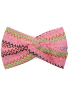 Missoni Metallic Zigzag-intarsia Knitted Headband - Pink - One Size