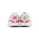 Nike White and Red Air Max 1 Sketch To Shelf Sneakers