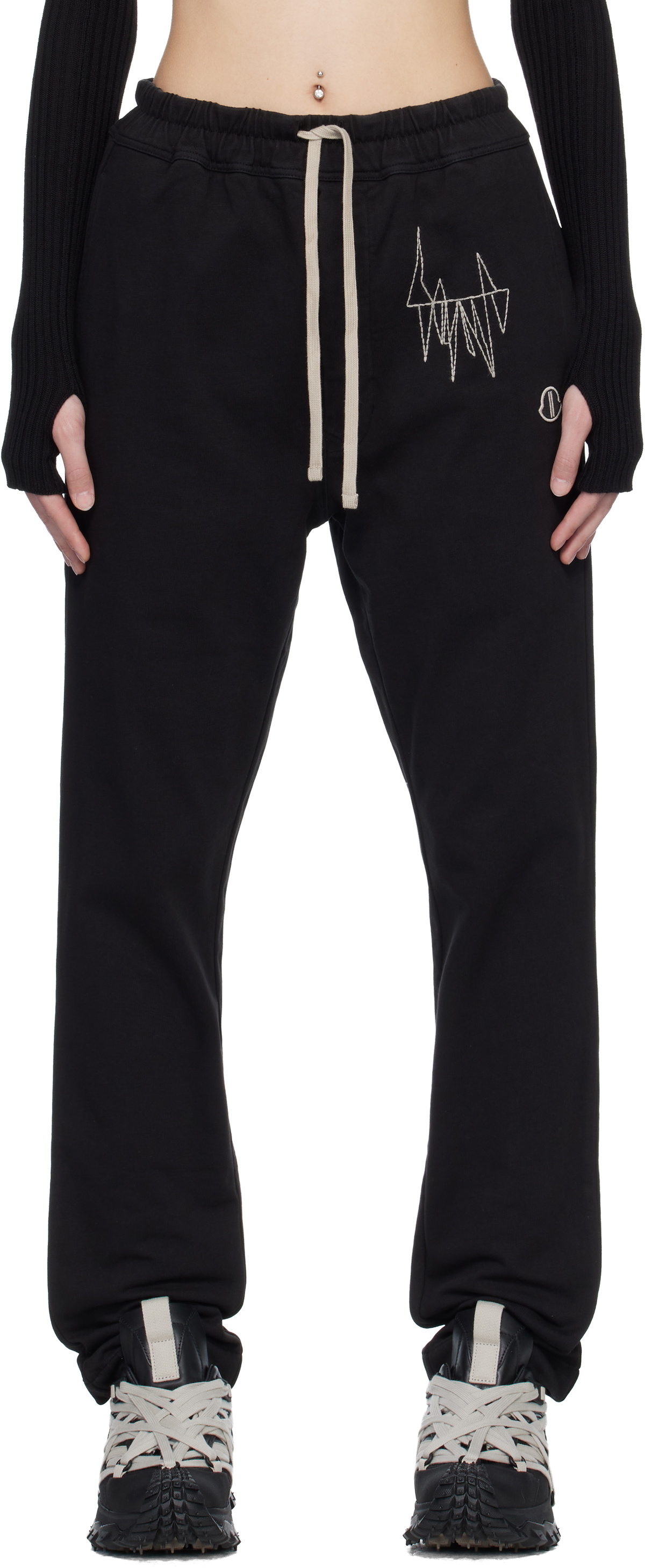 Rick Owens Moncler + Rick Owens Black Jogger Sweatpants