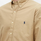 Polo Ralph Lauren Men's Button Down Garment Dyed Oxford Shirt in Surrey Tan