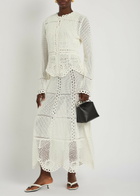 Erdem Scalloped Crochet Cotton Cardigan Ivory