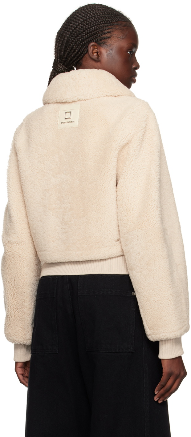 Wooyoungmi Beige Layered Shearling Jacket
