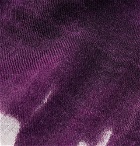 Massimo Alba - Fringed Dégradé Wool and Silk-Blend Scarf - Men - Purple