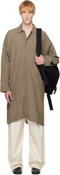 Jan-Jan Van Essche Taupe O-Project Wrinkled Cloth Tunic#39 Shirt