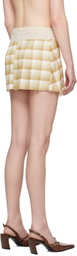JUNEYEN Tan Layered Miniskirt