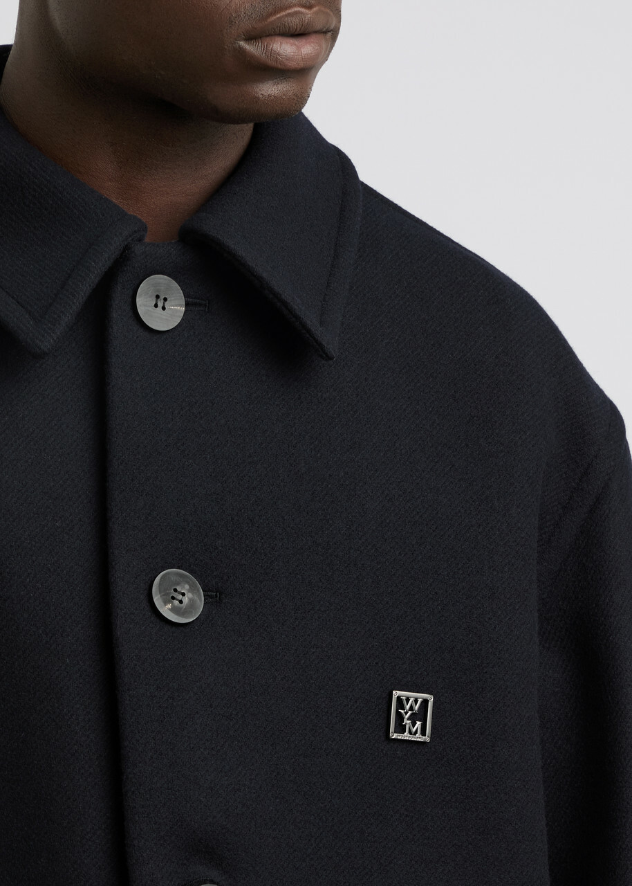Wooyoungmi Wool-blend Coat Navy Wooyoungmi