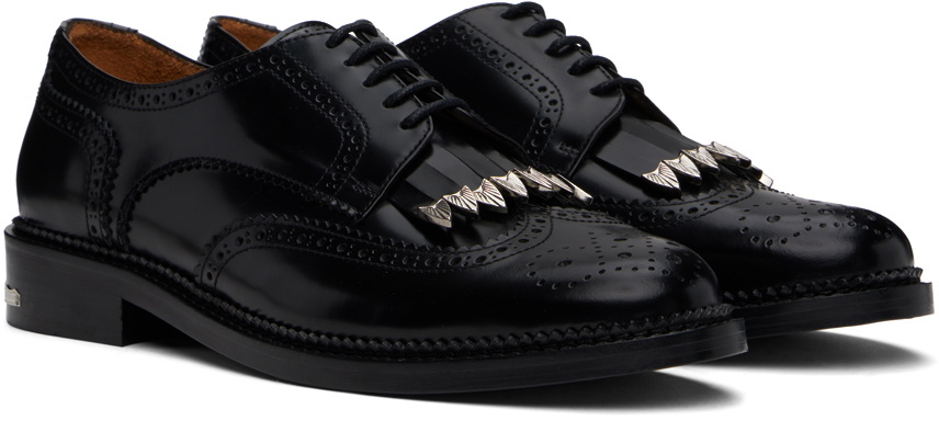 Toga Virilis Black Polished Leather Derbys Toga Virilis