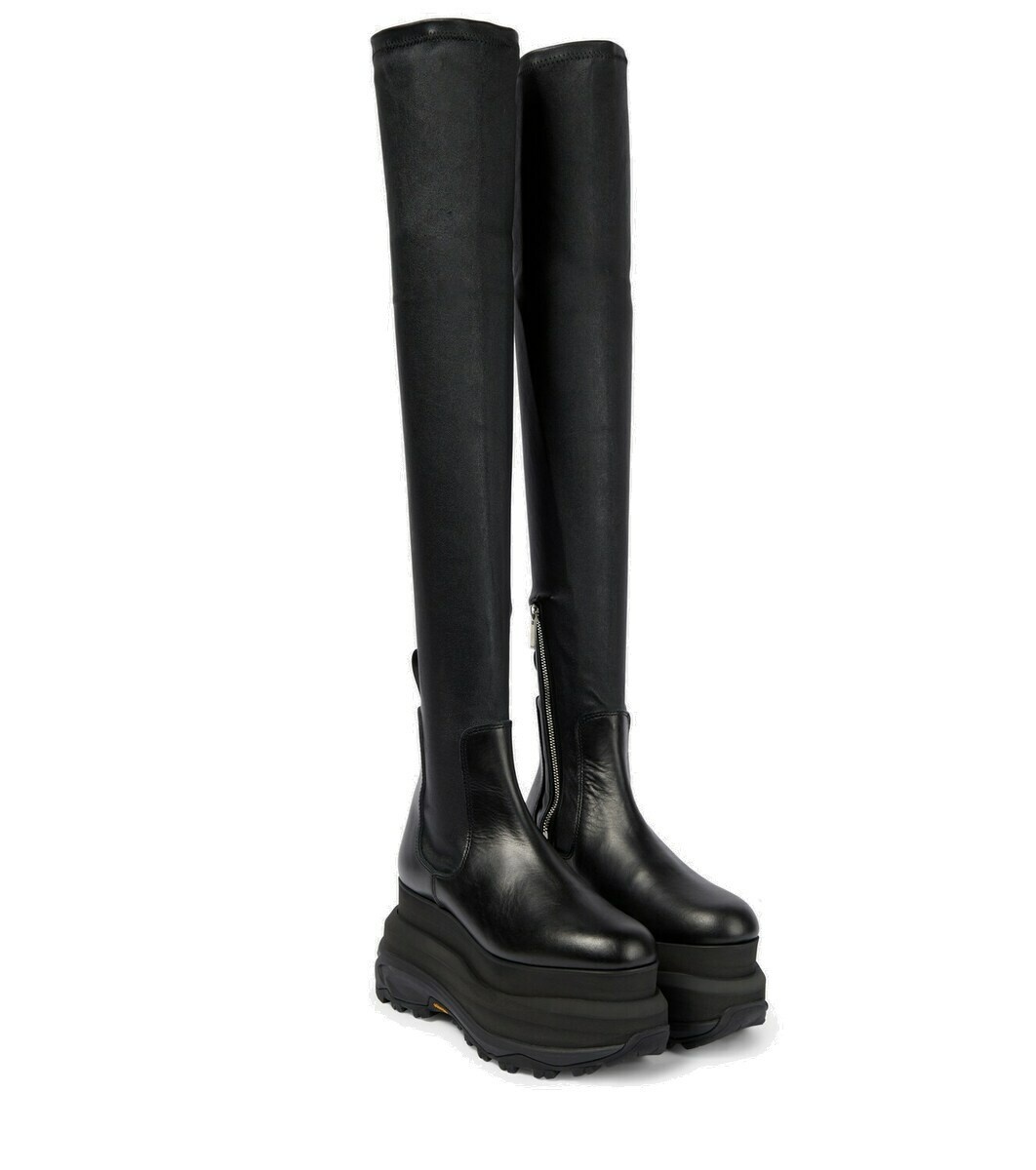Photo: Sacai Stretch leather over-the-knee boots