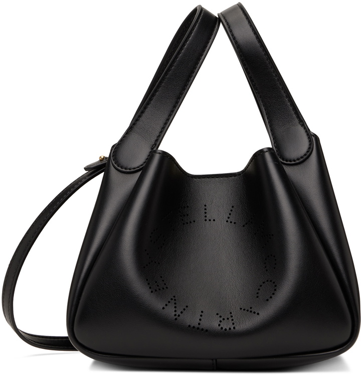 Photo: Stella McCartney Black Logo Double Top Handle Crossbody Bag