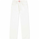 Kenzo Men's Straight Fit Jeans in Stone Bleached White Denim