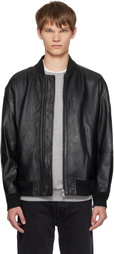 BOSS Black Regular-Fit Textured Leather Jacket