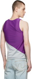 ERL Purple Polyester Tank Top